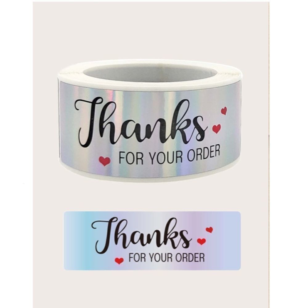 Holographic Thank You Stickers